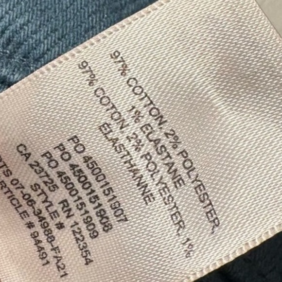 Aritzia Wilfred Free Archer High Rise Jeans‎ Dark Teal Blue Straight Leg 6 - Picture 5 of 10